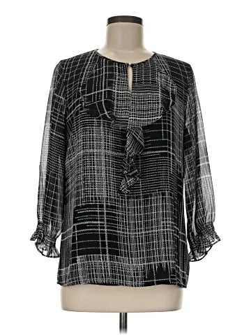 Karl Lagerfeld Paris Long Sleeve Blouse (view 1)