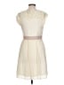 Minuet 100% Polyester Chevron-herringbone Solid Ivory Cocktail Dress Size L - photo 2