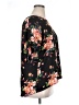 Papermoon 100% Polyester Floral Black Short Sleeve Blouse Size XL - photo 4