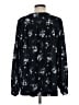 Ann Taylor LOFT 100% Polyester Black Long Sleeve Henley Size S - photo 2