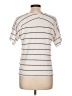 Alya Stripes Ivory Short Sleeve Blouse Size L - photo 2