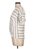 Alya Stripes Ivory Short Sleeve Blouse Size L - photo 5