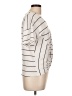 Alya Stripes Ivory Short Sleeve Blouse Size L - photo 4