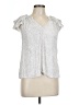 A New Day 100% Rayon Silver Short Sleeve Blouse Size L - photo 1