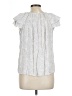 A New Day 100% Rayon Silver Short Sleeve Blouse Size L - photo 2