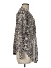 Bobeau Animal Print Gray Cardigan Size M - photo 4