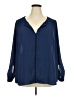 ModCloth 100% Polyester Blue 3/4 Sleeve Blouse Size 2X - photo 1