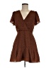 Blue Rain 100% Polyester Animal Print Brown Casual Dress Size M - photo 1