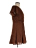 Blue Rain 100% Polyester Animal Print Brown Casual Dress Size M - photo 4