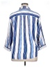 Chico's 100% Polyester Stripes Blue 3/4 Sleeve Blouse Size XL (3) - photo 2