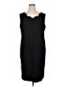 Talbots Solid Black Casual Dress Size 16 - photo 1