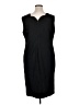 Talbots Solid Black Casual Dress Size 16 - photo 2