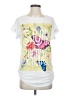 Assorted Brands Graphic White Short Sleeve Top Size S - photo 1
