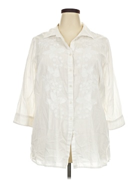 Charter Club 3/4 Sleeve Button Down Shirt