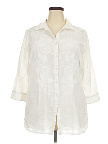 Charter Club 3/4 Sleeve Button-Down Shirt (view 1)