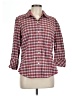 Talbots Plaid Red 3/4 Sleeve Button-Down Shirt Size L - photo 1