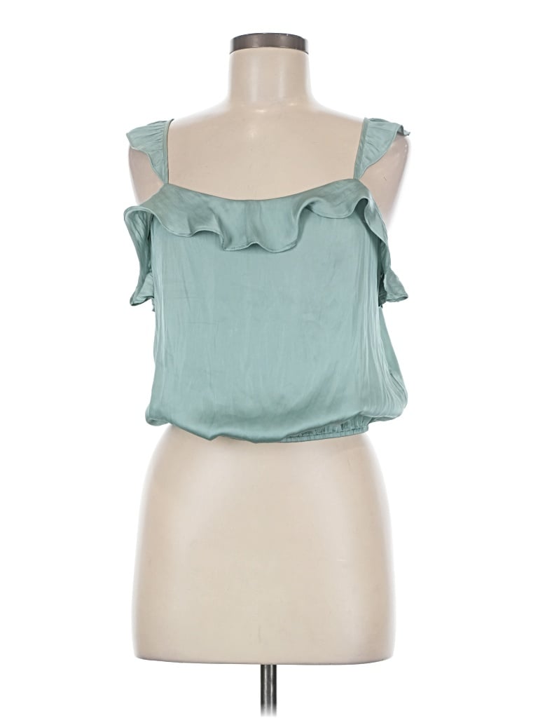 Pre-owned Astr Sleeveless Blouse In Teal