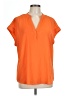 Cynthia Steffe 100% Polyester Orange Short Sleeve Blouse Size L - photo 1