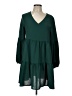 Unbranded Solid Green Casual Dress Size L - photo 1