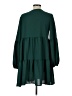 Unbranded Solid Green Casual Dress Size L - photo 2
