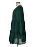 Unbranded Solid Green Casual Dress Size L - photo 5