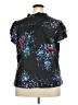 Shein Curve Floral Black Short Sleeve Blouse Size 2X - photo 2