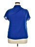 Unbranded 100% Polyester Blue Short Sleeve Blouse Size XXL - photo 1