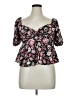 Shein Curve 100% Polyester Pink Short Sleeve Blouse Size 14 Plus (1) - photo 1