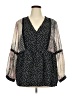 BLOOMCHIC 100% Polyester Multi Color Black Long Sleeve Blouse Size 18 - 20 - photo 1