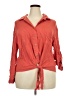 City Chic Orange 3/4 Sleeve Button-Down Shirt Size 18 Plus (M) - photo 1