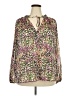 H&M Animal Print Pink Long Sleeve Blouse Size XXL - photo 1