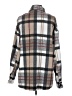 Shein 100% Polyester Plaid Gray Coat Size 4 - photo 2