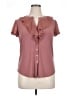 Perseption Concept Pink Short Sleeve Blouse Size XL - photo 1
