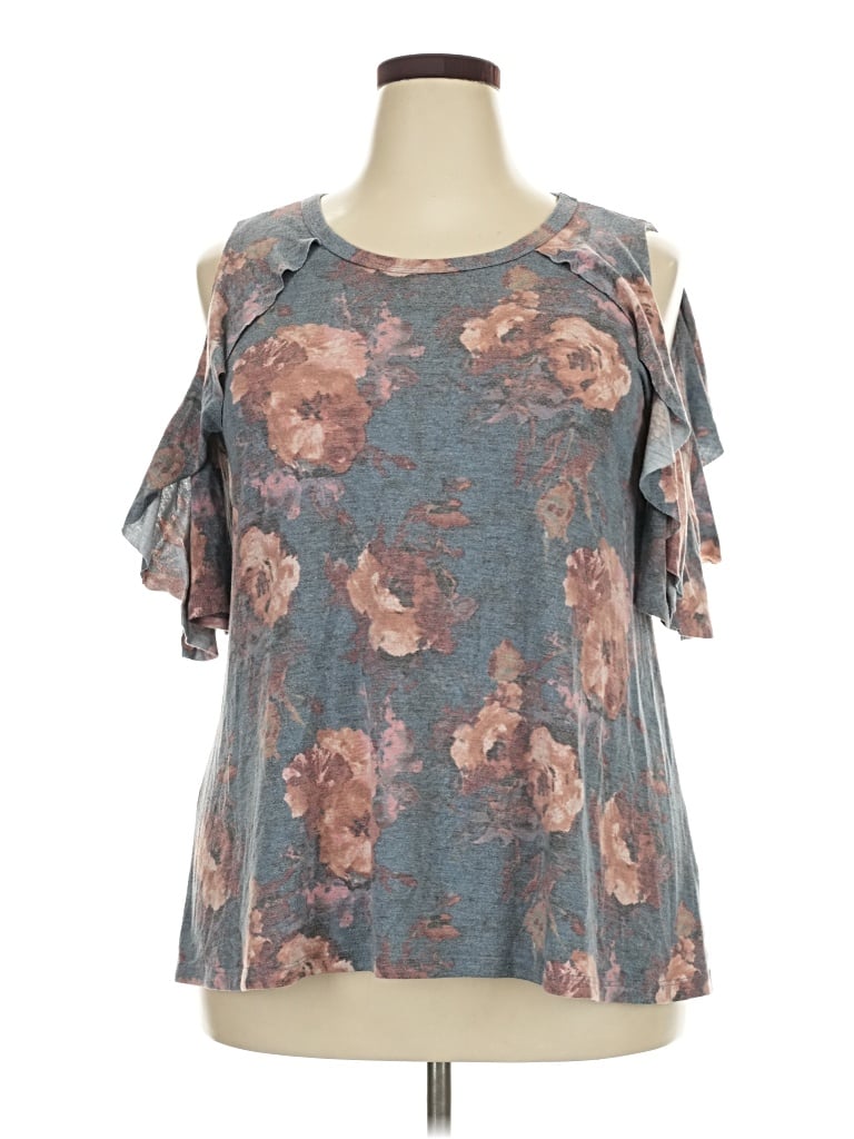 Pre-owned Oddi 3/4 Sleeve Blouse In Gray