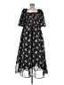 Worth 100% Polyester Floral Black Casual Dress Size M - photo 1