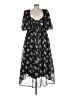 Worth 100% Polyester Floral Black Casual Dress Size M - photo 2