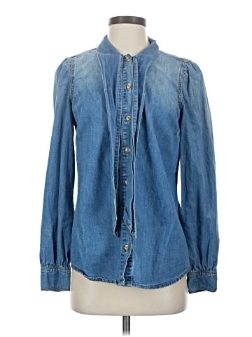 Scoop Long Sleeve Button-Down Shirt (view 1)