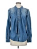 Scoop 100% Cotton Blue Long Sleeve Button-Down Shirt Size S - photo 1