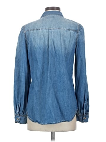 Scoop Long Sleeve Button-Down Shirt (view 2)
