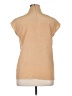 Tibi 100% Silk Tan Short Sleeve Silk Top Size 10 - photo 2