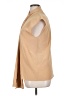 Tibi 100% Silk Tan Short Sleeve Silk Top Size 10 - photo 5