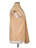 Tibi 100% Silk Tan Short Sleeve Silk Top Size 10 - photo 4