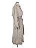 Zara 100% Polyester Gray Trenchcoat Size S - photo 4