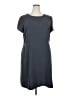 Ann Taylor LOFT 100% Polyester Solid Gray Casual Dress Size 20 - photo 1