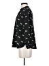 Amour Vert 100% Silk Black 3/4 Sleeve Silk Top Size S - photo 5