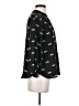 Amour Vert 100% Silk Black 3/4 Sleeve Silk Top Size S - photo 4