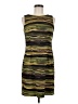 Connected Apparel Graphic Green Casual Dress Size 8 Petite - photo 1