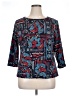 Ruby Rd. Blue 3/4 Sleeve T-Shirt Size XL - photo 1