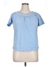 Talbots 100% Cotton Blue Short Sleeve Top Size L - photo 1
