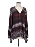NY Collection 100% Polyester Burgundy Long Sleeve Blouse Size S - photo 1